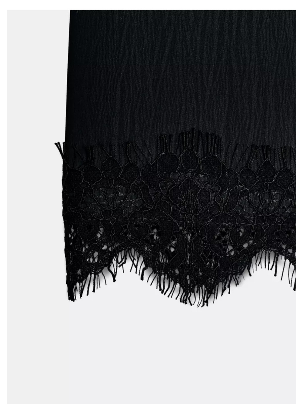 Zara Black Lace Trim Mini Skirt - Picture 4 of 9